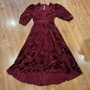 Women’s A-Line Velvet Burnout Dress